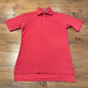 Sid‎ Mashburn Polo Mens XS Red Short Sleeved Polo Pima Pique Cotton *READ*